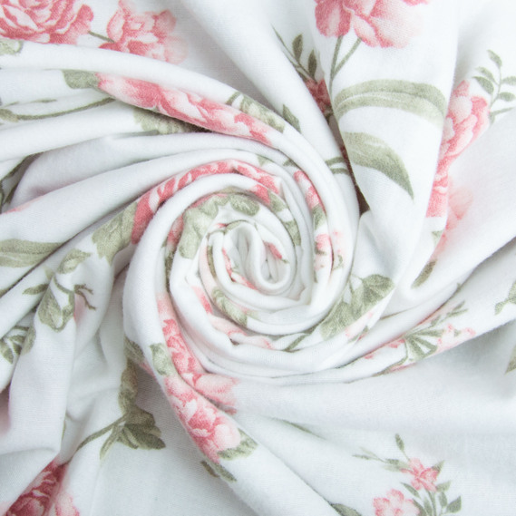 Cotton flannel fabric, 240 cm wide 170 g/m2 soft fabric suitable for bedding and baby swaddles 6.23892/13 Троянда пудра, фото 1