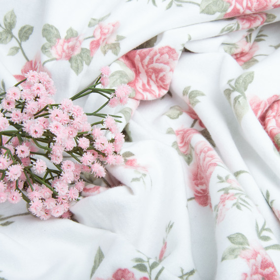 Cotton flannel fabric, 240 cm wide 170 g/m2 soft fabric suitable for bedding and baby swaddles 6.23892/13 Троянда пудра, фото 4