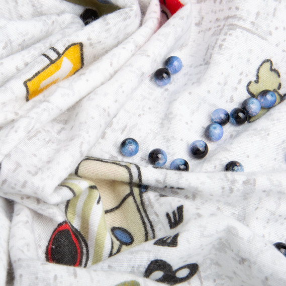 Cotton flannel fabric, 240 cm wide 170 g/m2 soft fabric suitable for bedding and baby swaddles 10.27285/6 Автомобілі сіра, фото 4