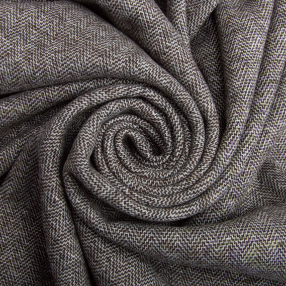 Ткань трикотаж Кашемир, 400 гр/м2, 150 см V-7 коричневий, фото 1