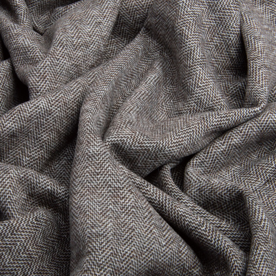 Ткань трикотаж Кашемир, 400 гр/м2, 150 см V-7 коричневий, фото 2