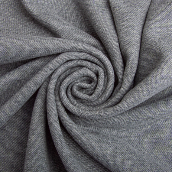 Тканина трикотаж Кашемір, 400 гр/м2, 150 см меланж сірий, фото 1
