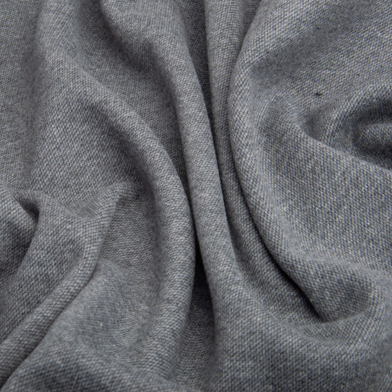Тканина трикотаж Кашемір, 400 гр/м2, 150 см меланж сірий, фото 2