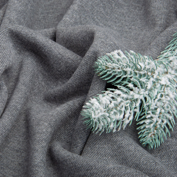 Тканина трикотаж Кашемір, 400 гр/м2, 150 см меланж сірий, фото 3