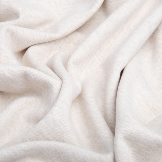 Ткань трикотаж Кашемир, 400 гр/м2, 150 см меланж св. беж, фото 2