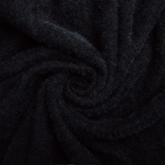 Ткань трикотаж однотонный для одежды 160 см 520 гр/м2, для платьев, костюмов, мягкая, эластичная V-1001 чорний, фото 1