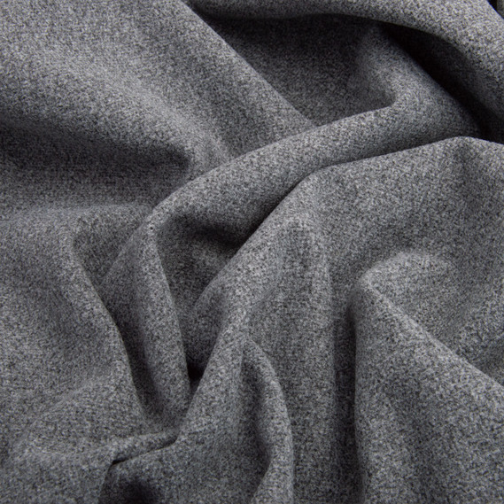 Тканина пальтова Лєнора Меланж 150 см 370 гр/м2, щільна тканина для верхнього одягу, пальто та курток сіра, фото 2