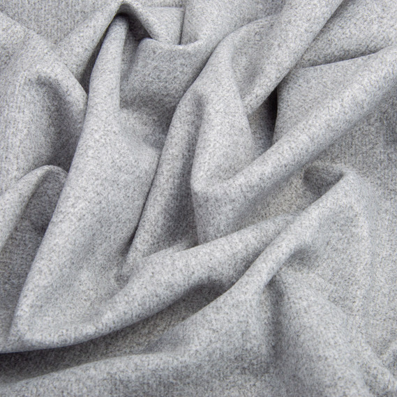 Ткань пальтовая Ленора Меланж 150 см 370 гр/м2, плотная ткань для верхней одежды, пальто и курток св.сіра, фото 2