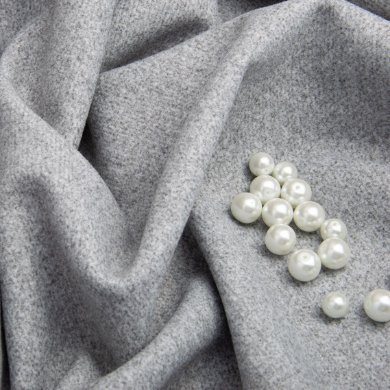 Ткань пальтовая Ленора Меланж 150 см 370 гр/м2, плотная ткань для верхней одежды, пальто и курток св.сіра, фото 3