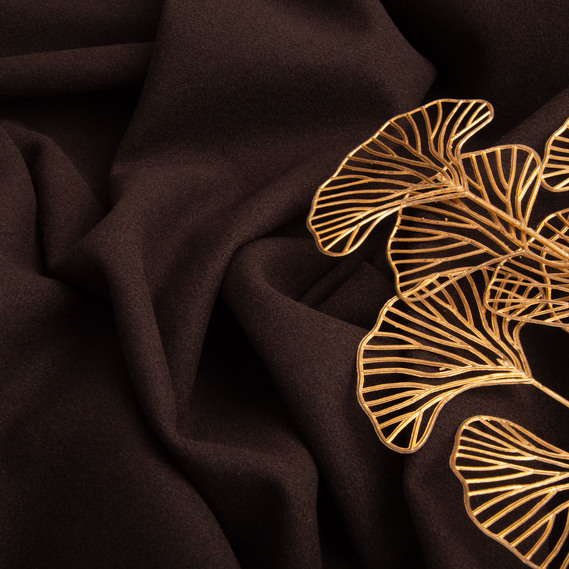 Ткань пальтовая Ленора Меланж 150 см 370 гр/м2, плотная ткань для верхней одежды, пальто и курток шоколад, фото 3