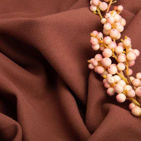 Ткань пальтовая Флоренс 150 см 360 гр/м2, плотная ткань для верхней одежды, пальто и курток какао, фото 3