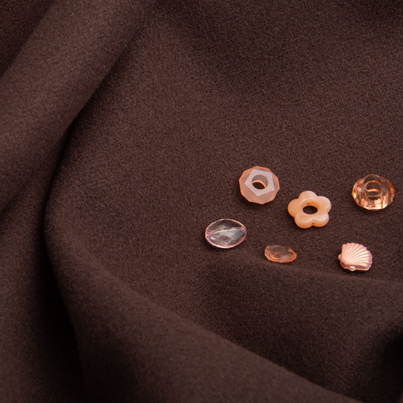 Ткань пальтовая Флоренс 150 см 360 гр/м2, плотная ткань для верхней одежды, пальто и курток шоколад, фото 3