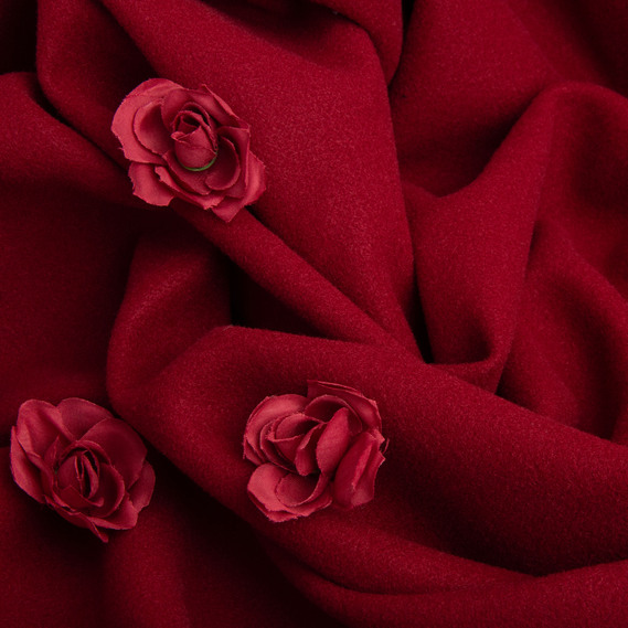 Ткань пальтовая Флоренс 150 см 360 гр/м2, плотная ткань для верхней одежды, пальто и курток бордо, фото 3