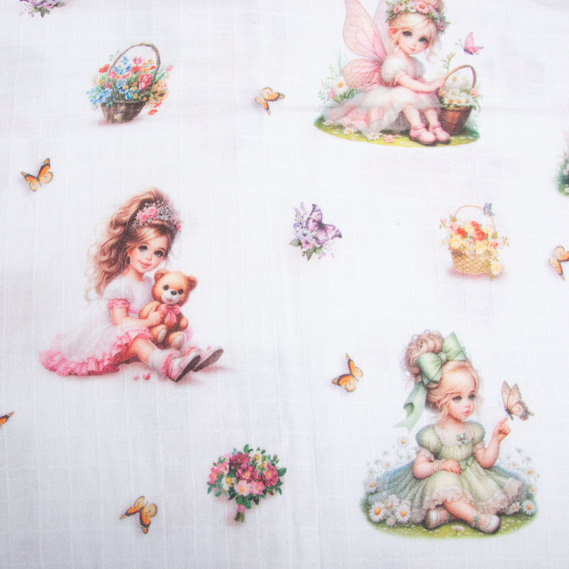 Ткань хлопок Муслин 160 см 218 гр/м2 для платьев, блузок, юбок, халатов, костюмов, пледов Маленька Фея, фото 2