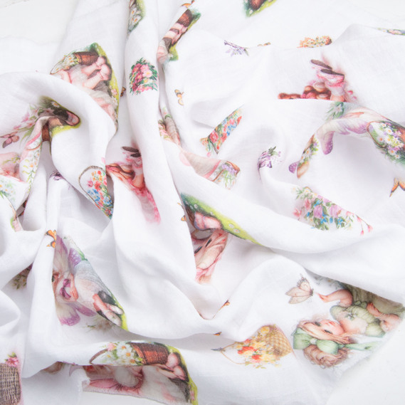 Ткань хлопок Муслин 160 см 218 гр/м2 для платьев, блузок, юбок, халатов, костюмов, пледов Маленька Фея, фото 3