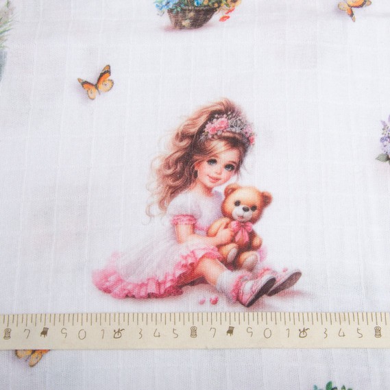 Ткань хлопок Муслин 160 см 218 гр/м2 для платьев, блузок, юбок, халатов, костюмов, пледов Маленька Фея, фото 5