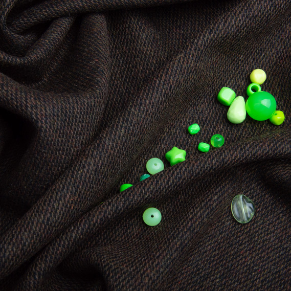 Ткань костюмная однотонная Твид 150 см 300 гр/м2, для одежды, платьев, костюмов, юбок V-3 шоколад, фото 4