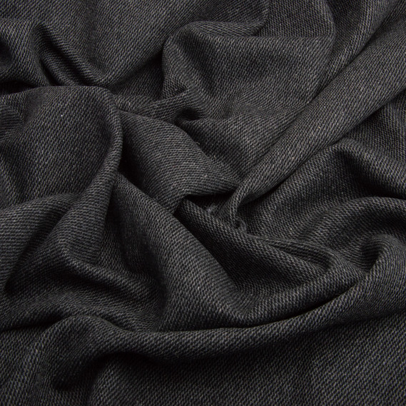 Ткань костюмная однотонная Твид 150 см 300 гр/м2, для одежды, платьев, костюмов, юбок V-1 сірий, фото 3
