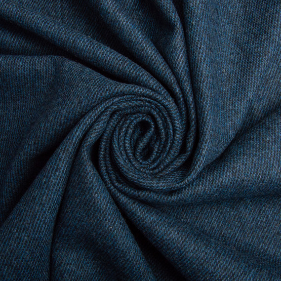 Тканина костюмна однотонна Твід 150 см 300 гр/м2, для одягу, суконь, костюмів, спідниць V-4 синій, фото 1