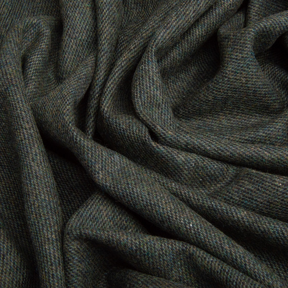 Solid tweed suit fabric 150 cm  300 g/m2, suitable for clothing, dresses, suits, and skirts V-6 зелений, фото 3