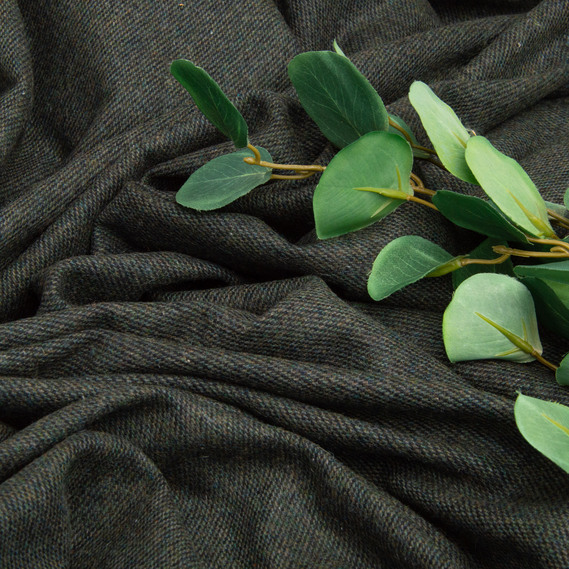 Solid tweed suit fabric 150 cm  300 g/m2, suitable for clothing, dresses, suits, and skirts V-6 зелений, фото 4