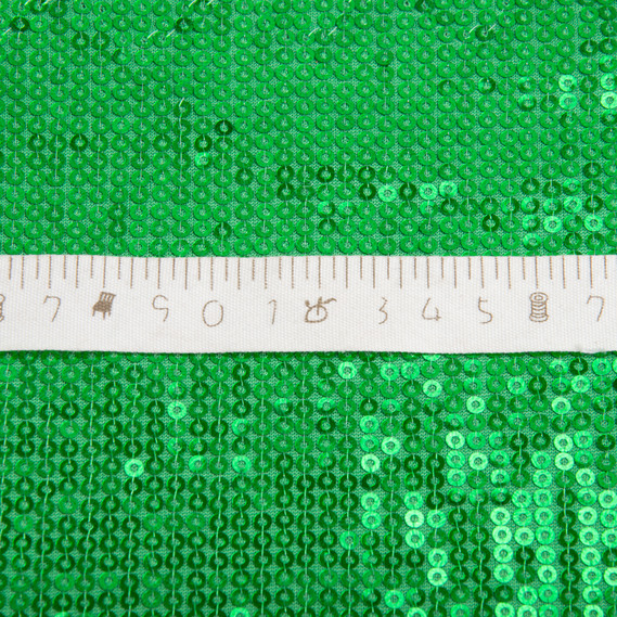 Sequin knit fabric 140 cm wide 195 g/m2, suitable for evening dresses, suits, skirts, and stage wear трава, фото 5