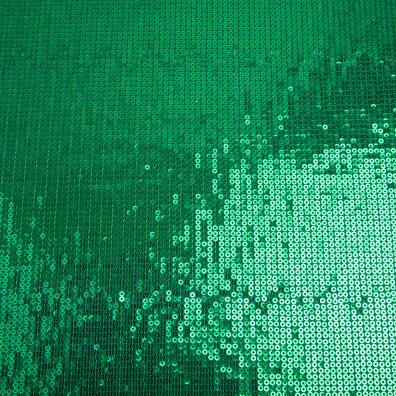 Ткань трикотаж пайетки 140 см 195 гр/м2, для вечерних платьев, костюмов, юбок и сценической одежды смарагд, фото 2