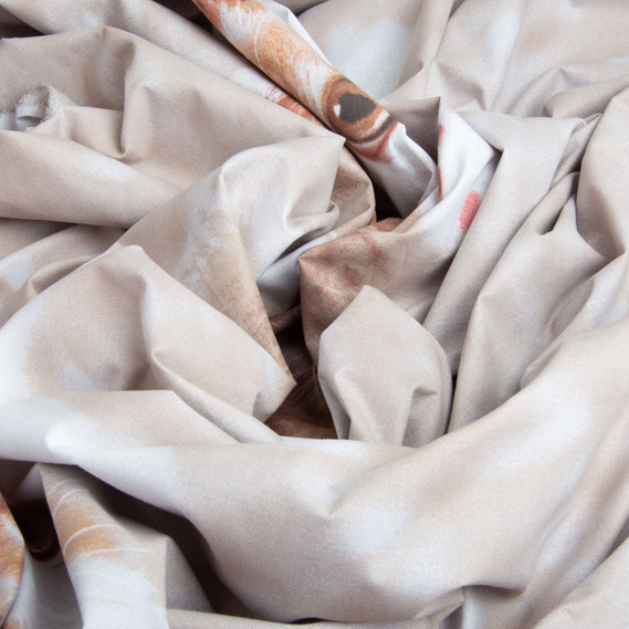 Ткань бязь ранфорс для постельного белья, хлопок, 125 гр/м2, 220 см R-11302 А Барсик, фото 3