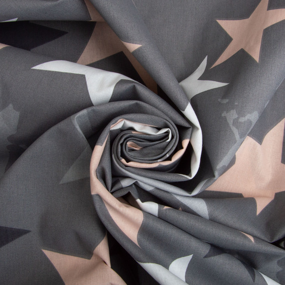 Ткань бязь ранфорс для постельного белья, хлопок, 125 гр/м2, 220 см R-5003 А STAR, фото 1