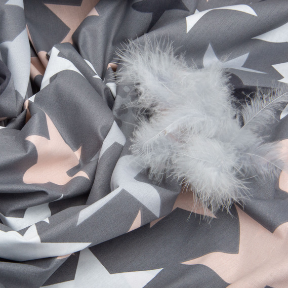 Ткань бязь ранфорс для постельного белья, хлопок, 125 гр/м2, 220 см R-5003 А STAR, фото 4