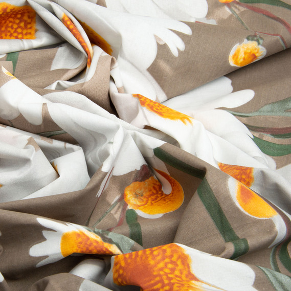 Ткань бязь ранфорс для постельного белья, хлопок, 125 гр/м2, 220 см R-6958 Ромашка, фото 3