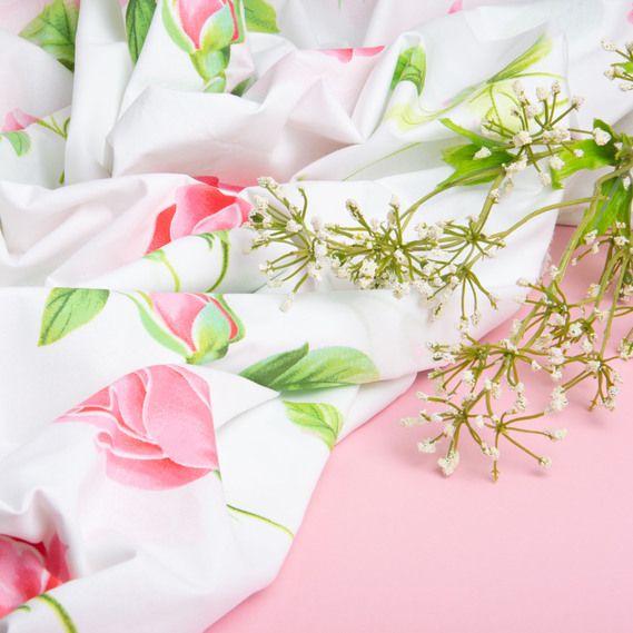 Ткань бязь ранфорс для постельного белья, хлопок, 125 гр/м2, 220 см R-7880 Глорія, фото 4