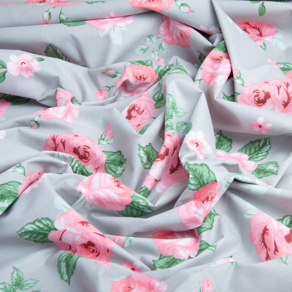 Тканина бязь ранфорс для постільної білизни, бавовна,  125 гр/м2, 220 см R-202405 Розана, фото 3