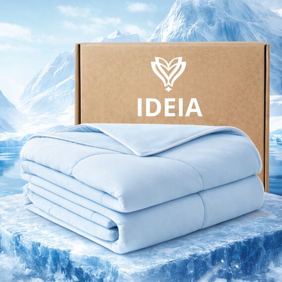 Summer Cooling Comforter 140х210 cm IDEIA for Hot Sleepers and Night Sweats, Breathable, Soft, Lightweight, Silky Smooth, фото 1