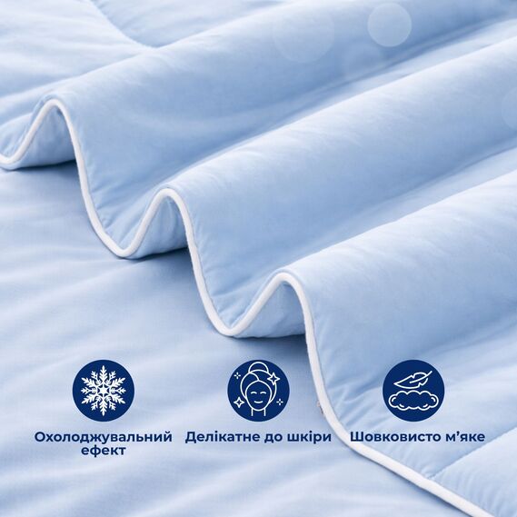 Summer Cooling Comforter 140х210 cm IDEIA for Hot Sleepers and Night Sweats, Breathable, Soft, Lightweight, Silky Smooth, фото 10
