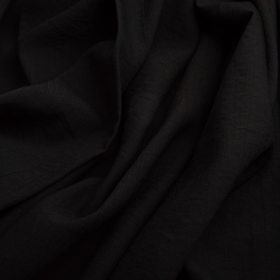 Dress Fabric Viscose Crêpe 135 gsm 150 cm for dresses, suits, and accessories чорна, фото 2