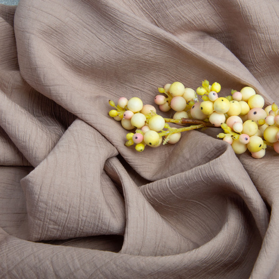 Dress Fabric Viscose Crêpe 135 gsm 150 cm for dresses, suits, and accessories капучино, фото 3