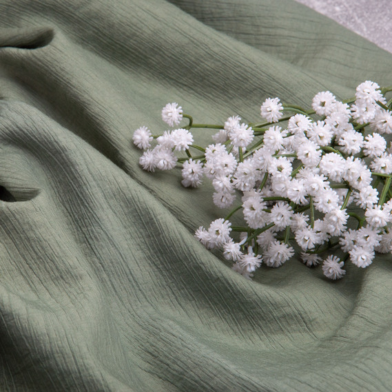 Dress Fabric Viscose Crêpe 135 gsm 150 cm for dresses, suits, and accessories хакі, фото 3