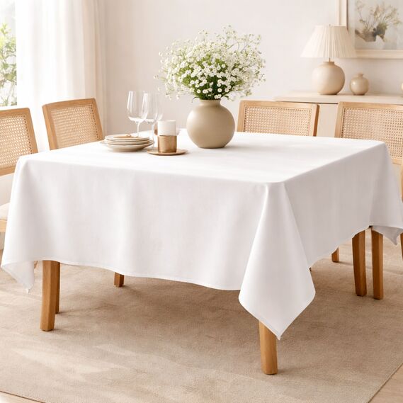 Тканина декоративна Hotel Line 220 гр/м2 330 см професійна для скатертин та серветок біла, фото 2