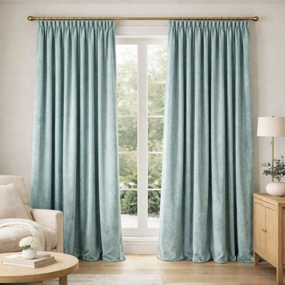 Тканина портьєрна Soft Velvet Lux 300 см 445 гр/м2 для штор, подушок, покривал та декору V-26 ментол, фото 3