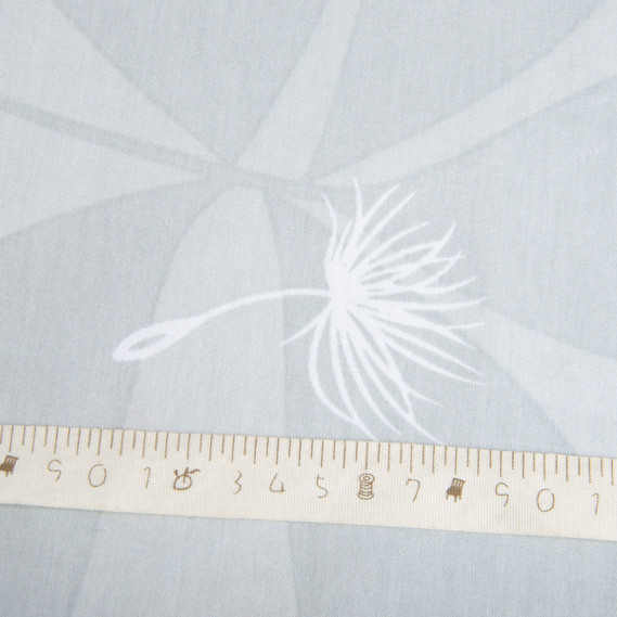 Тканина бавовна сатин для постільної білизни, натуральна тканина, постільна білизна 120 гр/м2 S-407-А кульбаба св.сіра, фото 5