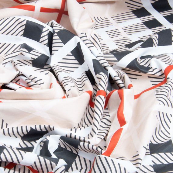 Тканина бавовна сатин для постільної білизни, натуральна тканина, постільна білизна 120 гр/м2 S-8127-А Барбара беж, фото 3