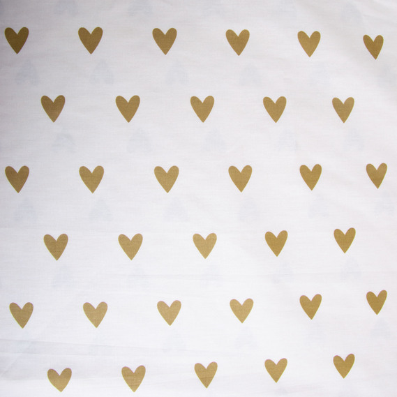 Тканина бавовна сатин для постільної білизни, натуральна тканина, постільна білизна 120 гр/м2 S-989170-А сердечка бейліс, фото 2