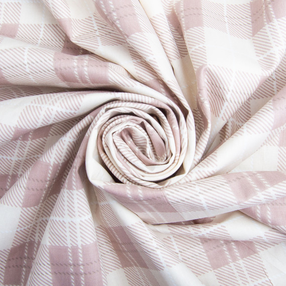 Тканина бавовна сатин для постільної білизни, натуральна тканина, постільна білизна 120 гр/м2 S-989170-В клітинка бейліс, фото 1