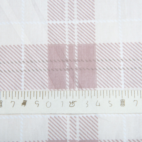 Тканина бавовна сатин для постільної білизни, натуральна тканина, постільна білизна 120 гр/м2 S-989170-В клітинка бейліс, фото 5