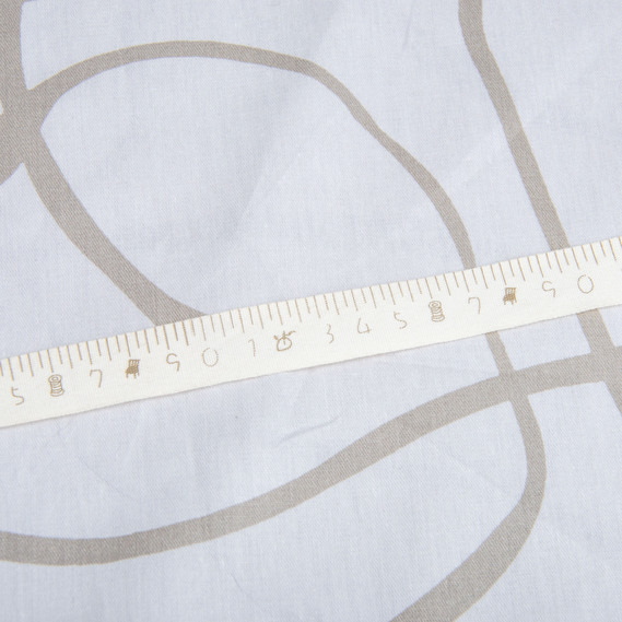 Тканина бавовна сатин для постільної білизни, натуральна тканина, постільна білизна 120 гр/м2 S-6035-A стрічка св.сіра, фото 5