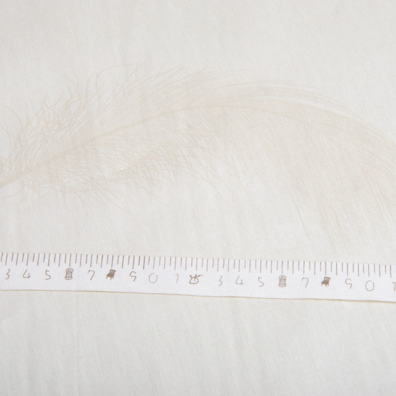 Тканина бавовна сатин для постільної білизни, натуральна тканина, постільна білизна 120 гр/м2 S-8071- В пір`ячко крем, фото 4