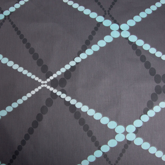 Тканина бавовна сатин для постільної білизни, натуральна тканина, постільна білизна 120 гр/м2 S-6918-А ромби т.сірий, фото 2