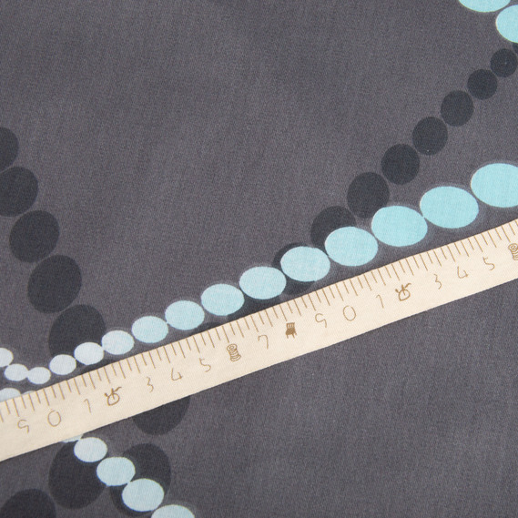 Тканина бавовна сатин для постільної білизни, натуральна тканина, постільна білизна 120 гр/м2 S-6918-А ромби т.сірий, фото 5