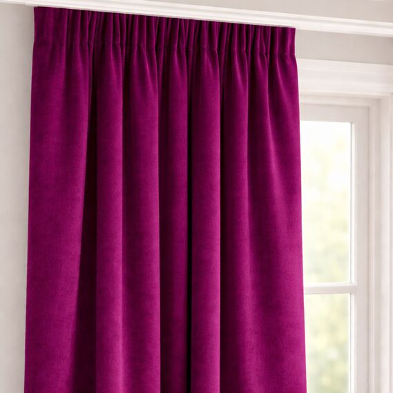 Комплект штор 2 шт 150х260 см, Soft Velvet Lux шторы, гардины, портьеры на шторной тесьме V-17 фуксія, фото 4